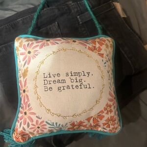 small inspirational pillow